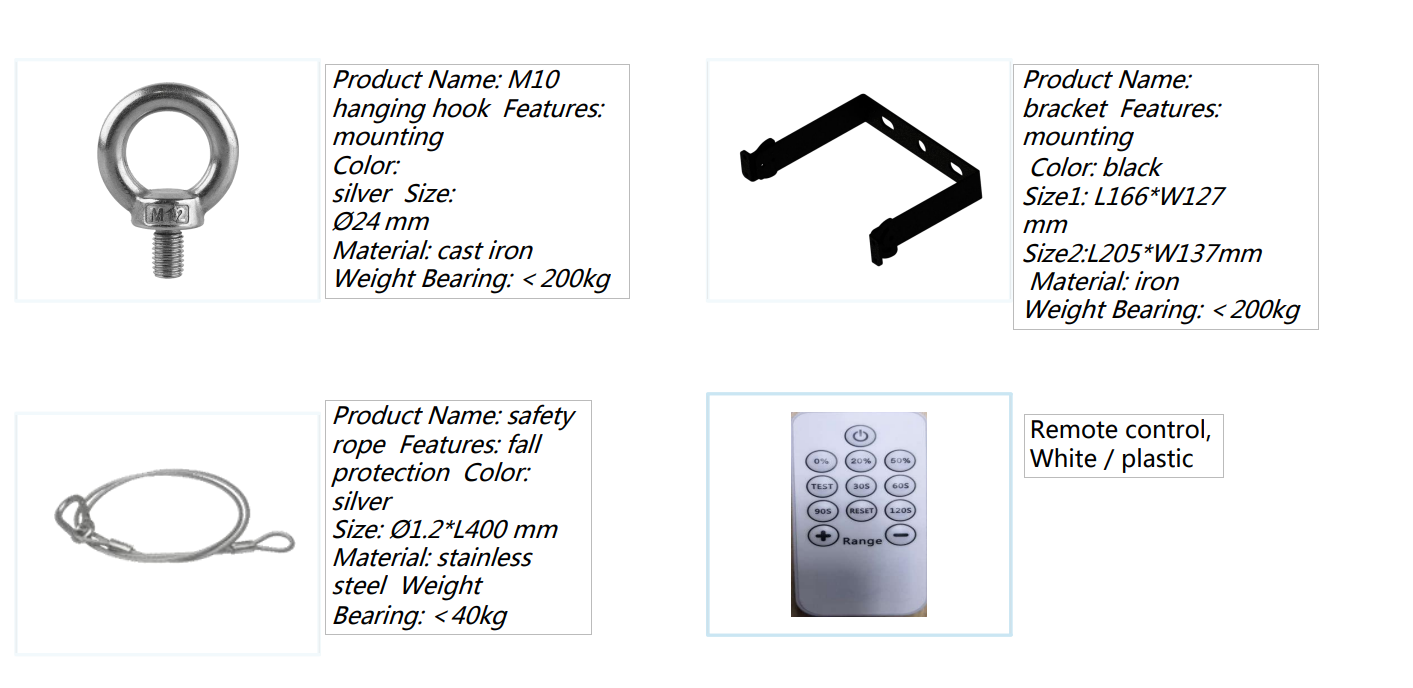 UFO high bay light Mounting Accessories